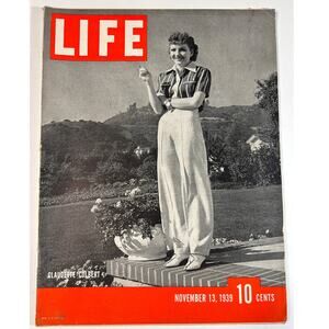 LIFE Magazine Nov 13 1939 Claudette Colbert Vintage22